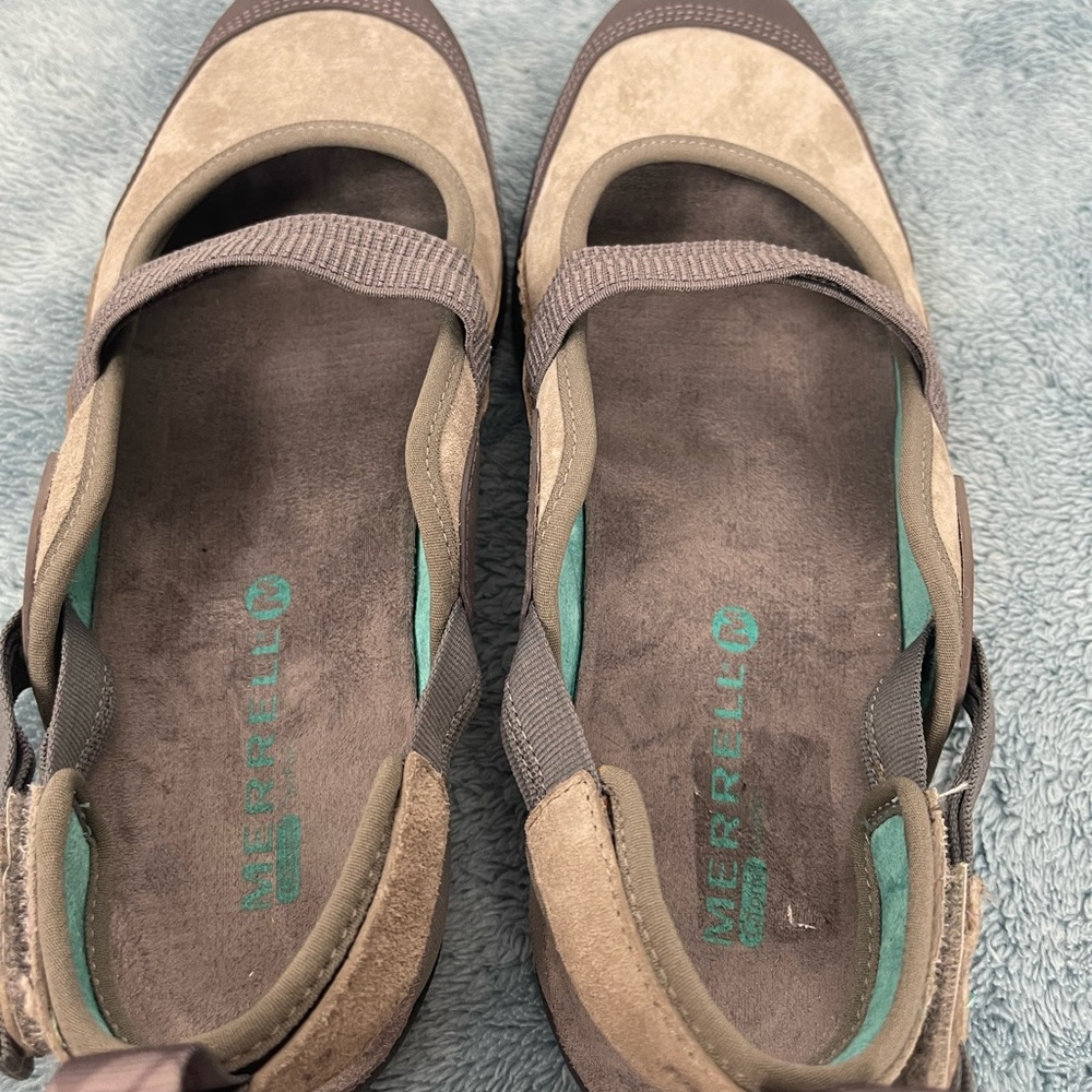 MERRELL Mimosa Ginger Mary Jane Shoes Hiking Flats Drizzle Gray Women's Size 7 - Picture 9 of 13